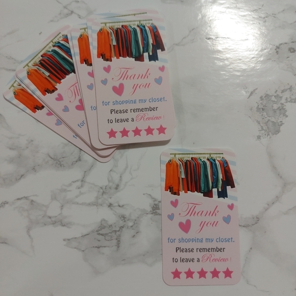 ♥️ 5x25 / 50 Thank You You Cards - Picture 4 of 4